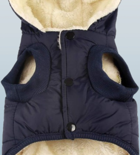 Sudadera con capucha para perro azul talla M