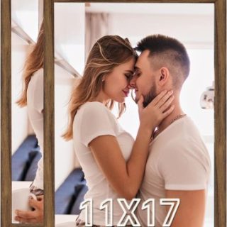 Juego de 2 portarretratos de 11 x 17 pulgadas color marron