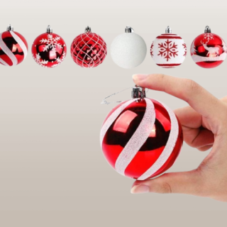 Adornos de bola de Navidad de 36 unidades  6 estilos diferentes