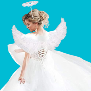 Alas de angel y Halo ideal para halloween
