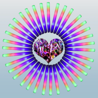 102 varillas de espuma brillantes con luz LED con 3 modos ideal para halloween o fiestas