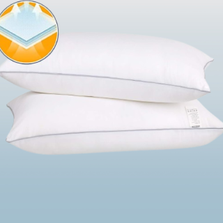 Juego de 2 almohadas de cama para dormir tamaño estándar