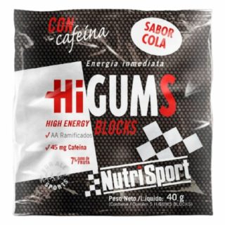 Nutri-sport Higums Blocks Cola con Cafeina Caja 20×1 Bolsita De 40 Gramos