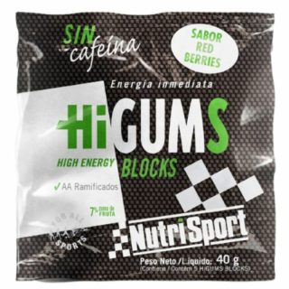 Nutri-sport Higums Blocks Red Berries Sin Cafeina Caja 20×1 Bolsita