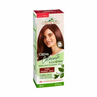 Corpore Sano Crema Colorante a La Henna Caoba Cubrecanas 80ml