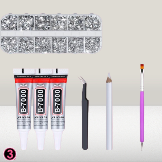 Pegamento adhesivo de joyeria con diamantes de imitacion