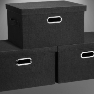 Cestas de almacenamiento plegables apilables medianas de 15&ampquot