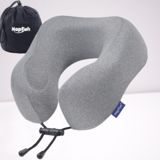 Almohada de cuello para viajes color gris