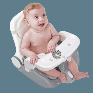 Asiento de bano para bebe con 2 modos ajuste de 3 velocidad