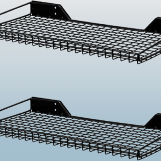 Paquete de 2 estantes de pared para garaje NEGRO