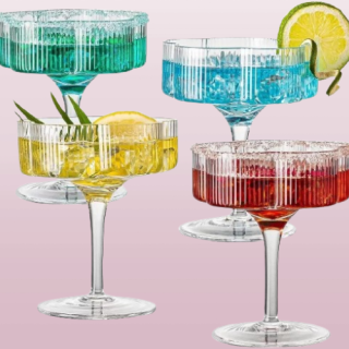 Vasos de Martini en forma de flor de 6.7 onzas