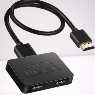 Divisor HDMI 1 en 2 salidas con cable HDMI de 4 pies
