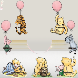 Decoración de baby shower de Winnie de color rosa para niñas 16 unidades