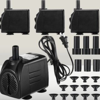 Bomba de estanque pequeña (10 W 600 L/H) color negro