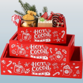 3  Caja de almacenamiento de madera rústica