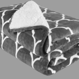 Alfombra Marroqui Color Negro con Detalles Blancos 7’x5′