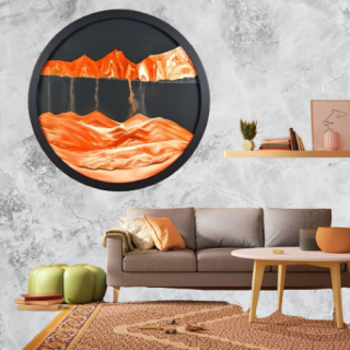 Arte de pared de pintura de arena movil colgante