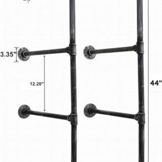 Estantes flotantes de hierro de 3 niveles para montar en la