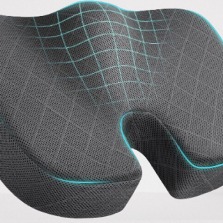 Cojín de espuma viscoelástica para silla de oficina color gris