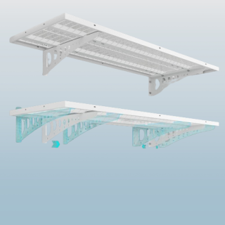 Estanteria de almacenamiento de garaje montada en la pared