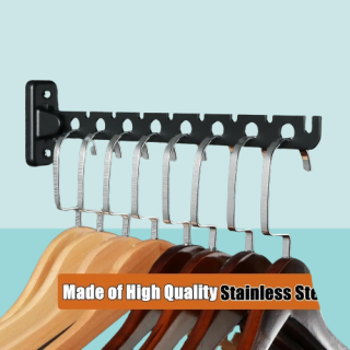 Perchero plegable para colgar ropa color negro