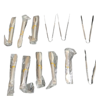 Pinzas de acero inoxidable para servir alimentos