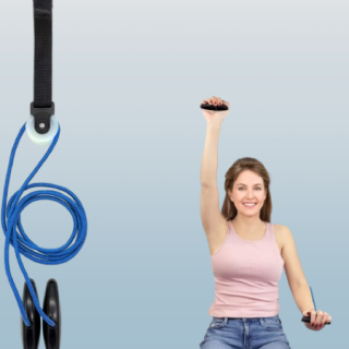 Polea de hombro para terapia física con guía de ejercicios