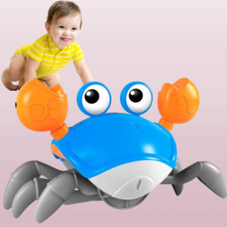 Juguete de cangrejo gateador para bebés color verde