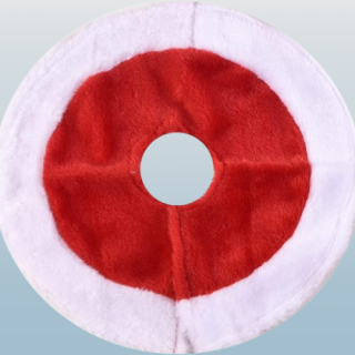 Falda pequeña para árbol de Navidad roja de 11 pulgadas