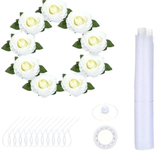 Conjunto de cinta de ramo de flores artificiales