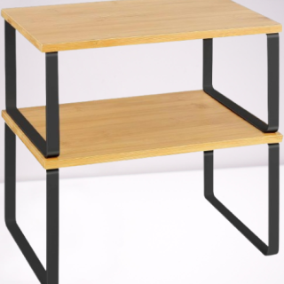 Organizador de armario de cocina apilables para especias. 2 Unidades de 19.5cm x 30cm x 29cm