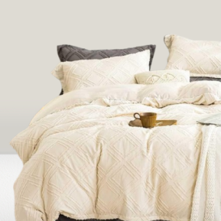 Juego de edredón tamaño Queen 3 piezas – 230cm X 220cm – COLOR BEIGE