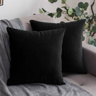 Fundas para cojines color negro