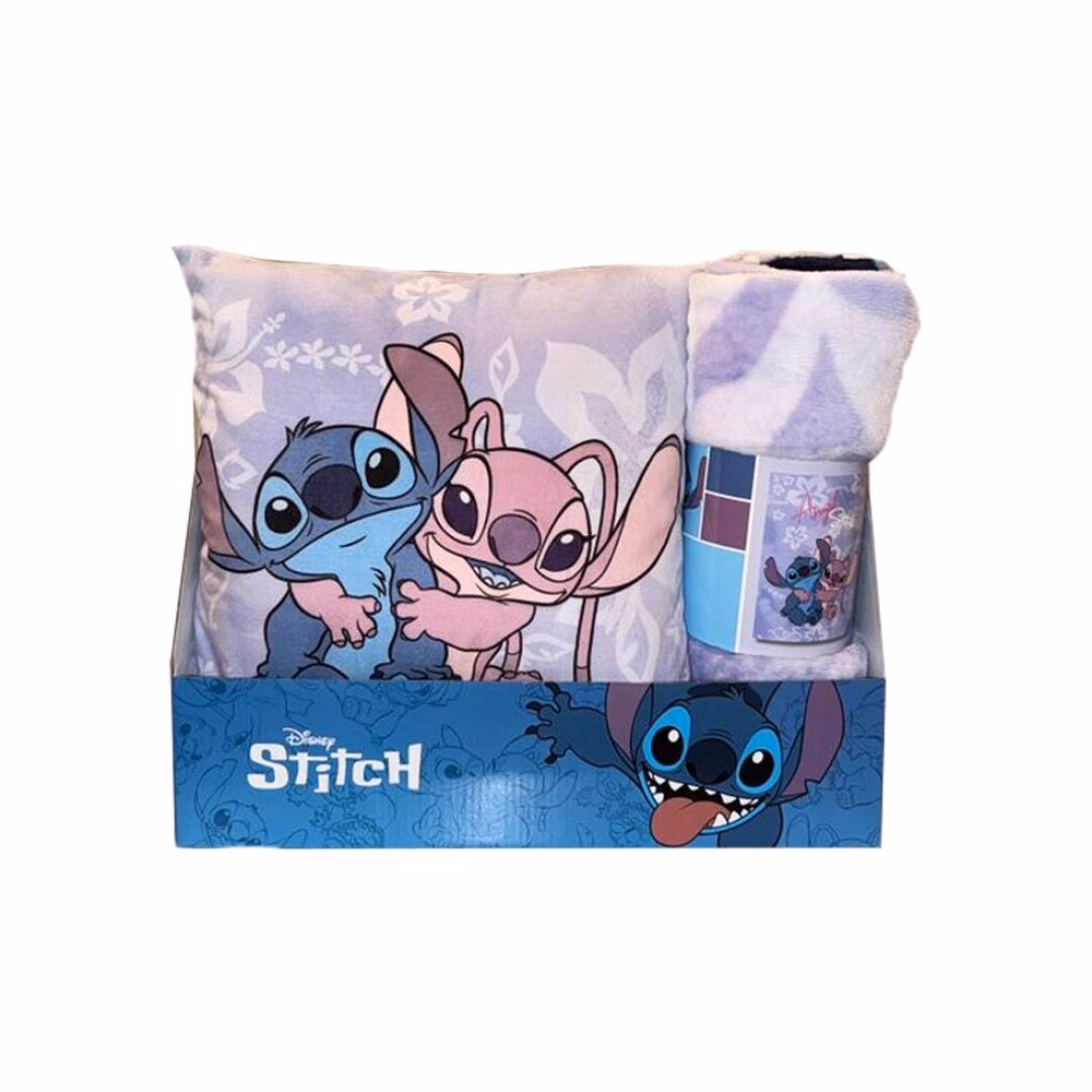 Set de Manta Con Cojín Lilo y Stitch