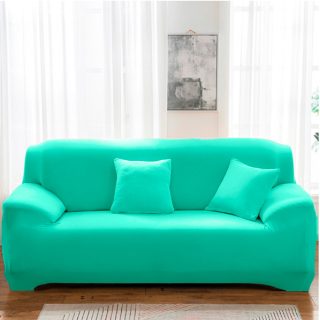 Protector de Sofá Verde Menta Funda Ajustable